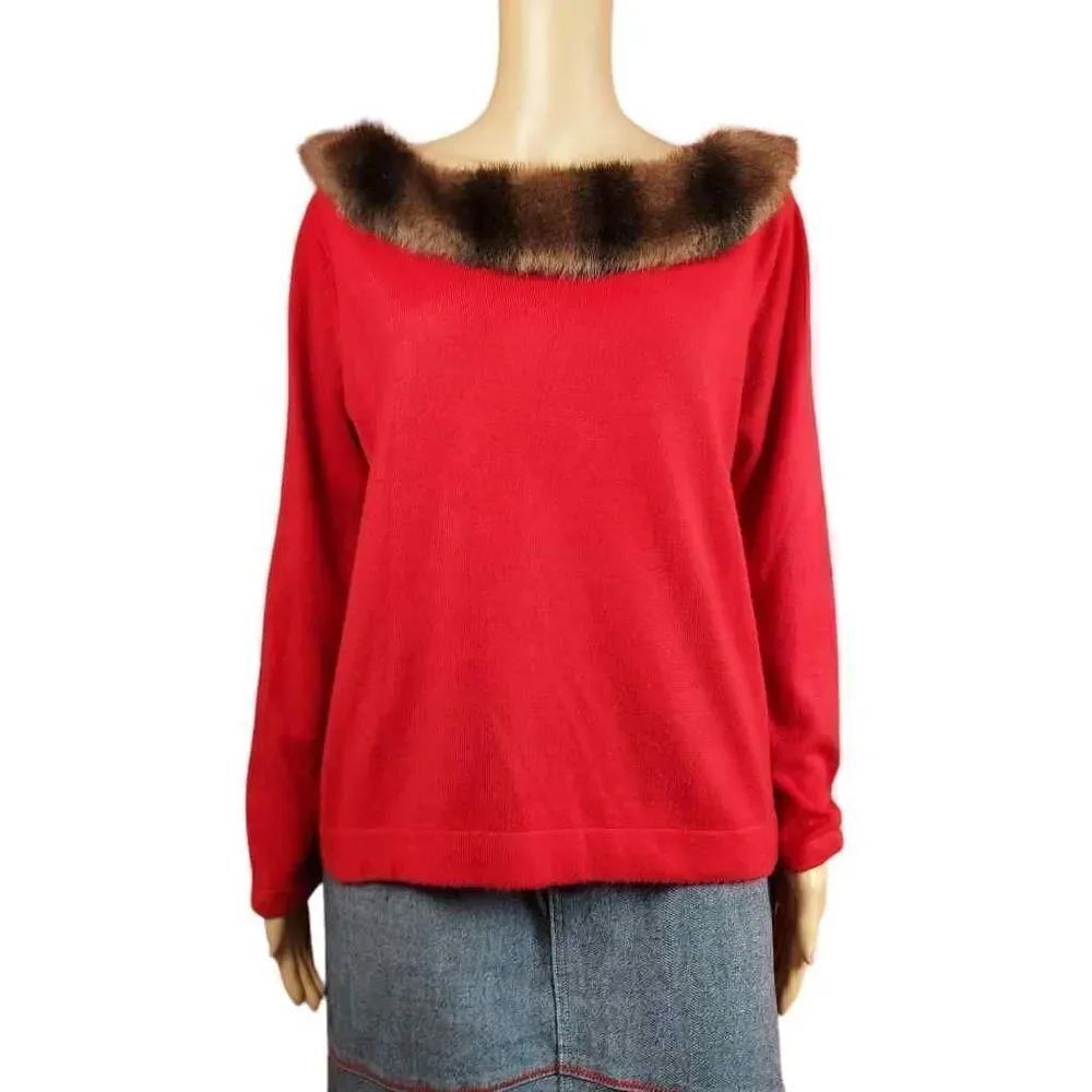 Designer Originals red sweater for trim